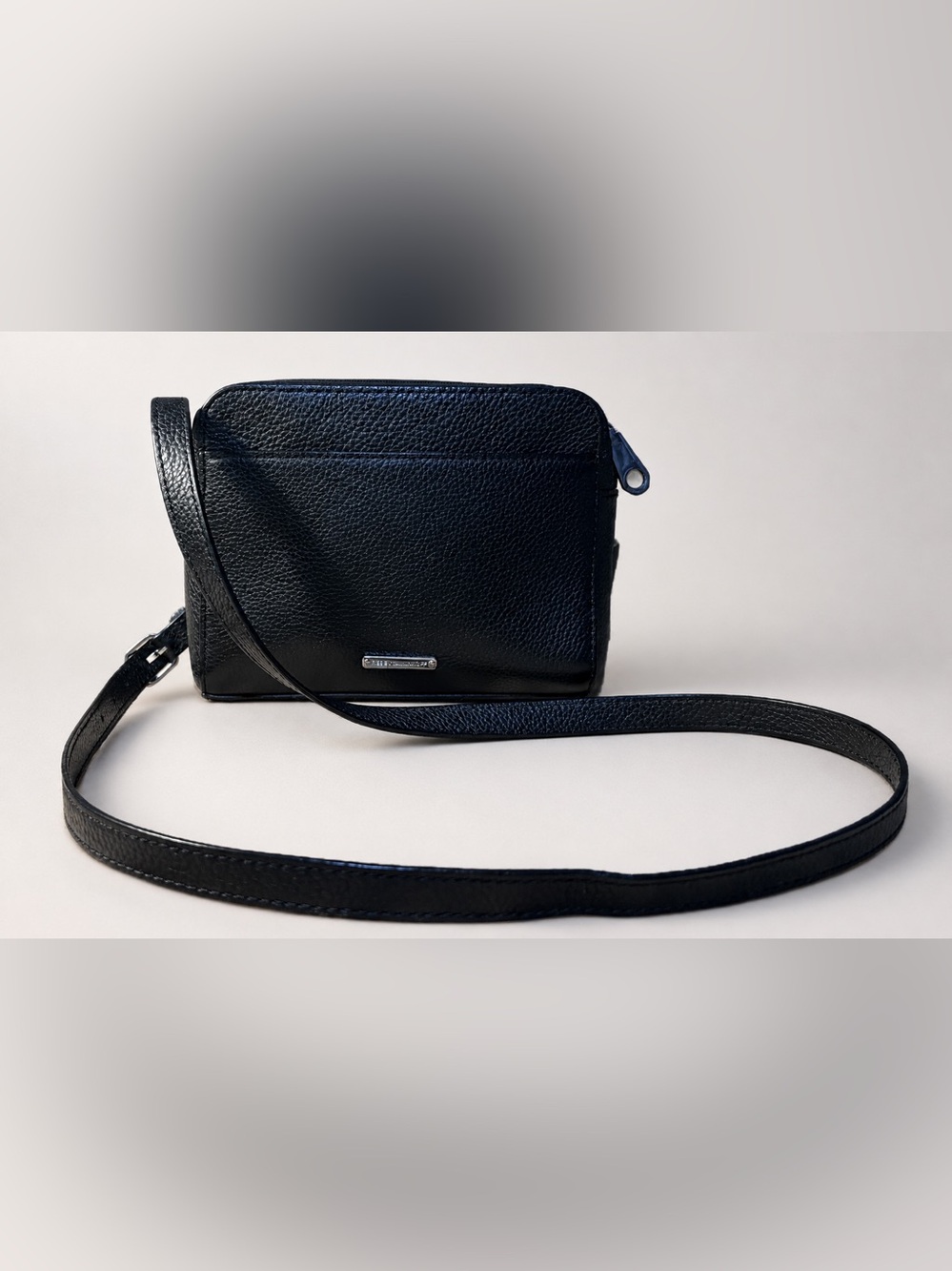 Rebecca Minkoff Black Leather Avery Crossbody Camera Bag